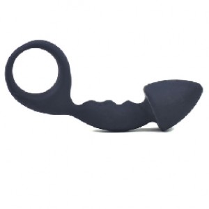 Butt Plug Curved Silicone Black